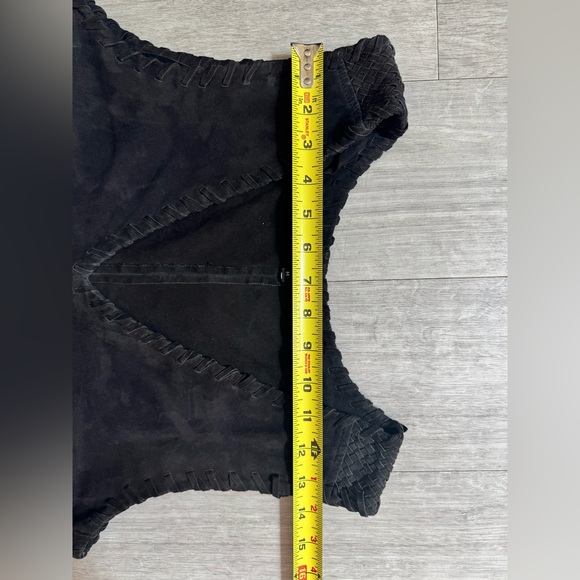 MLV Mayren Lee VirayxRevolve 100%Goat Suede genuine leather Black Dress - Size M - Picture 4 of 9